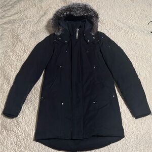 Moose Knuckles - Stirling Parka - Black/Frost Fox Fur - Size S
